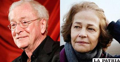 Michael Caine y Charlotte Rampling