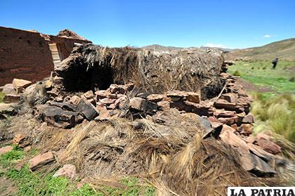 Viviendas quemadas en territorio orureño