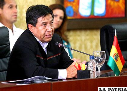 El canciller David Choquehuanca
