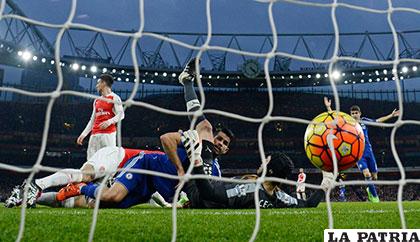 Costa fue el autor del único gol del partido para la victoria del Chelsea