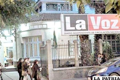 Oficinas del diario La Voz en la ciudad de Cochabamba