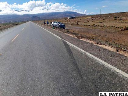 La carretera Oruro - Potosí fue el escenario para el incidente