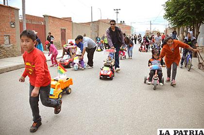 El entusiasmo de los niños resaltó en esta competencia