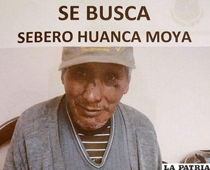 Buscan a Sebero Huanca, su familia está muy preocupada