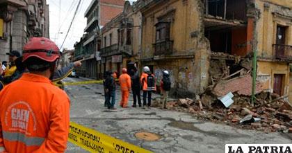 La construcción antigua no resistió a las últimas lluvias en La Paz /blogspot.com