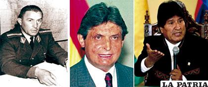 René Barrientos, Jaime Paz y Evo Morales, en una comparación hecha por Héctor Arce /ANF
