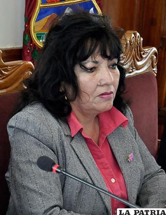 Magda Suaznábar, actual presidente del Concejo Municipal