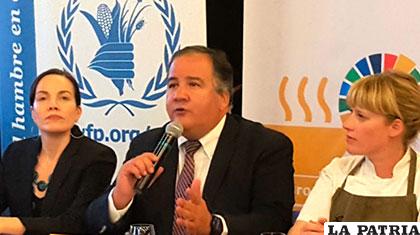 Miguel Barreto, director regional del PMA para América Latina y El Caribe, en conferencia de prensa /ANF