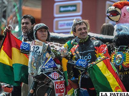 Juan Carlos Salvatierra fue bien recibido durante el Rally Dakar /APG