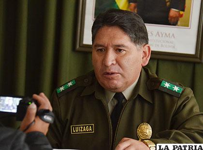 El director de la Felcc, teniente coronel Iván Luizaga, informó sobre lo ocurrido