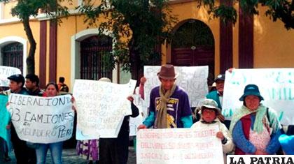 Protestas de diciembre que pedían la liberación de los transportistas /ANF/Archivo