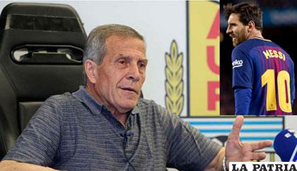 ?scar Tabárez seleccionador uruguayo, hizo referencia a la trayectoria de Lionel Messi /cloudfront.net