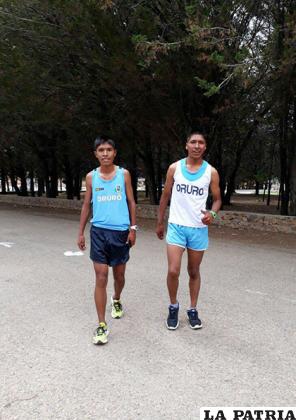 Marcial Choque y Joel Mamani
participaron en la categoría Menores