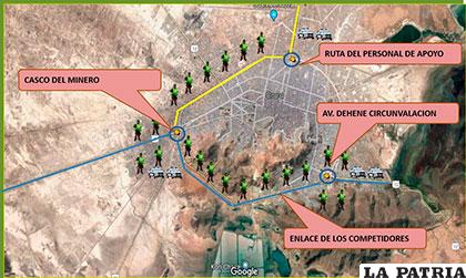 El paso de los competidores será por la Circunvalación en la ciudad de Oruro
