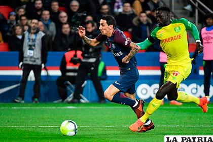 Ángel Di María anotó el único gol del PSG para el triunfo ante el Nantes