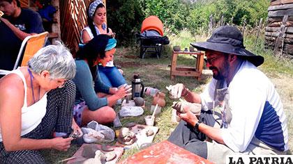 Durante el Encuentro de Ceramistas en Argentina /Basilio Roque