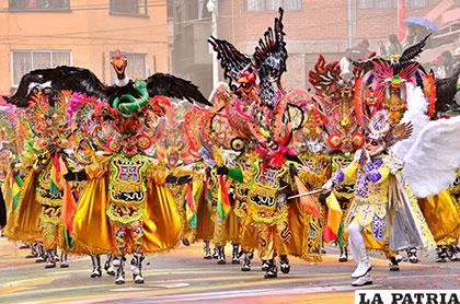 El Carnaval de Oruro 2018 se dará a conocer en medios internacionales una semana antes de su realización /Archivo