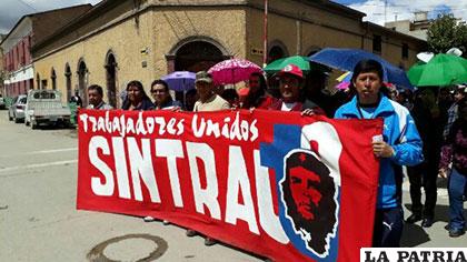 Sintrauto estuvo presente en la marcha contra el Código Penal /UTO