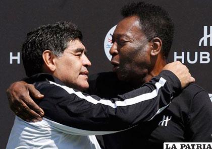 Maradona y Pelé, no siempre comparten sus ideas /oem.com