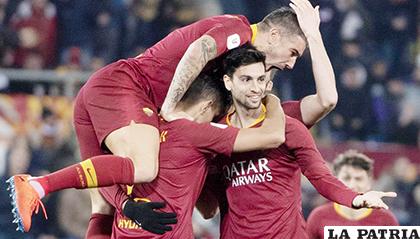 Roma venció por goleada (4-0) a Entella en los cuartos de final de la Copa Italia /mundodeportivo.com