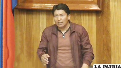 Ejecutivo de la central obrera departamental, Elias Colque / LA PATRIA