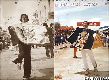Profesor Fernando Gómez participando del Carnaval de Oruro en distintas décadas /Katushia