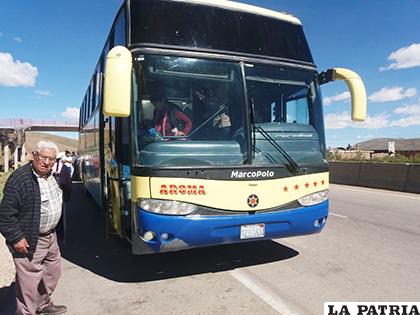 El bus de la empresa Aroma /LA PATRIA