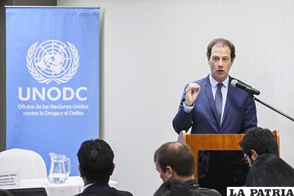 El representante de la Unodc, Thierry Rostan, expresó su preocupación / APG