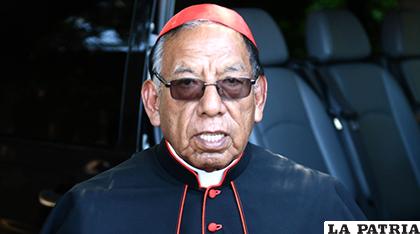 Cardenal Toribio Ticona, llama a desechar la confrontación / ABI