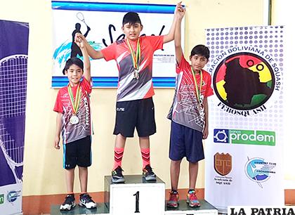 Alvin Ríos, campeón nacional en la Sub-13 / Federación Boliviana de Squash