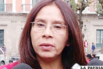 Lourdes Millares, diputada de Unidad Demócrata (UD) /BOLIVIA EN TUS MANOS
