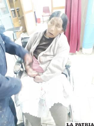 La anciana que fue atropellada en Challapata /LA PATRIA
