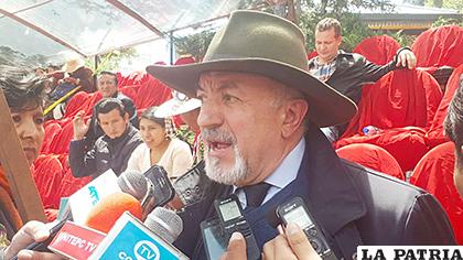 El embajador de Rusia Vladimir Sprinchan visitó Oruro el 2019 /LA PATRIA /ARCHIVO
