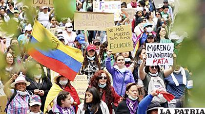 Marcha de protesta por el aumento en el precio del combustible en Ecuador /AFP /Archivo