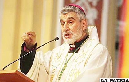 El arzobispo de Santa Cruz, monseñor Sergio Gualberti /erbol.com.bo