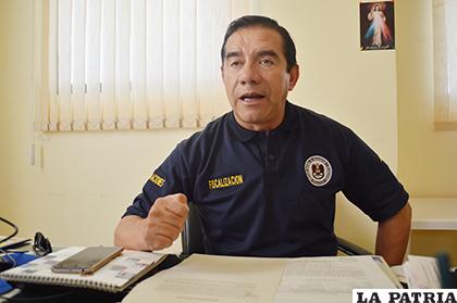 El director Departamental de Recaudación y Fiscalización, coronel Marco Ballón /LA PATRIA
