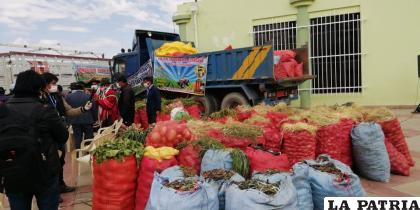 La gestión pasada Soracachi se solidarizó con la ciudad de Oruro /archivo LA PATRIA