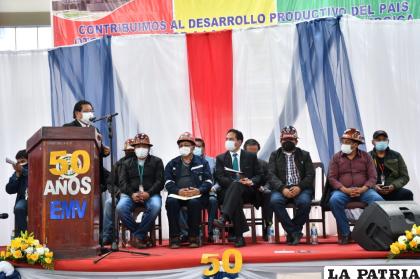 Durante el acto central del aniversario de la EMV /LA PATRIA