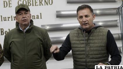 Los exministros de Gobierno, Arturo Murillo, y de Defensa, Fernando López /Erbol