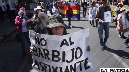 El Movimiento Antivacunas realizó varias protestas en el país /LOS TIEMPOS