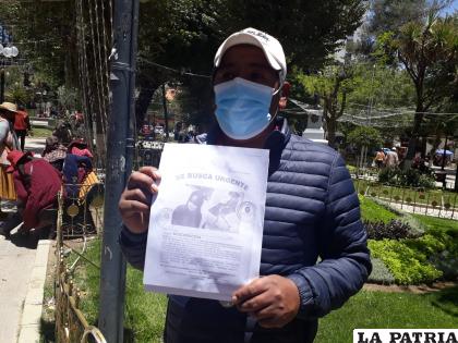 El tío de la menor llegó para ayudar con la búsqueda 
/Cortesía
