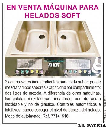 En venta máquina para HELADOS SOFT Ref. 77141516.
