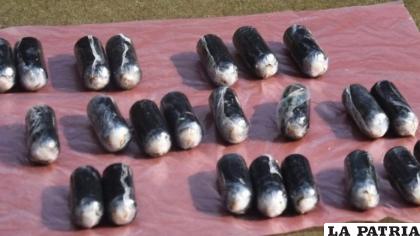 Los “tragones” llevaban cápsulas de cocaína y droga líquida / Foto referencial