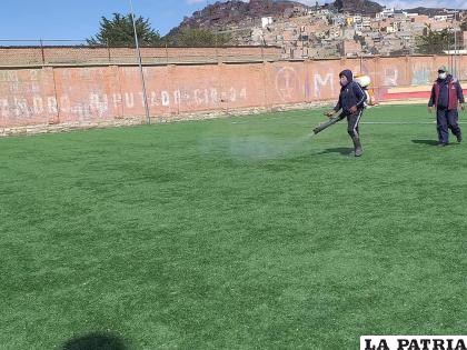 La alcaldía realiza algunas acciones preventivas en los escenarios deportivos /GAMO