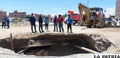 La inspección realizada por el alcalde Wilcarani el fin de semana 
 / LA PATRIA
