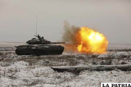 Un tanque ruso T-72B3 /Foto AP
