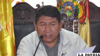 El gobernador de Potosí, Jhonny Mamani 
/Bolivia.com