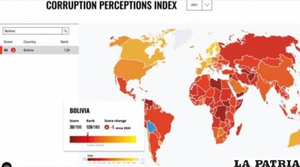 El Índice de Percepción de Corrupción del 2021 /ANF