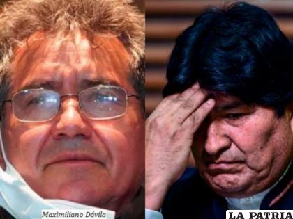 El exjefe antidroga, Maximiliano Dávila y el expresidente Evo Morales  /LA PATRIA