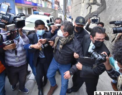 Dávila cuando era ingresado a la cárcel de San Pedro 
 /APG